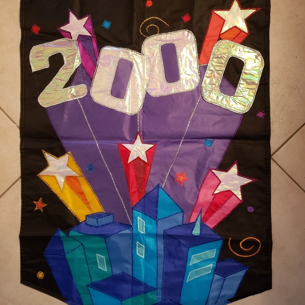 ✨🎊🎈MILLENNIUM 2000 DECORATIVE OUTDOOR FLAG